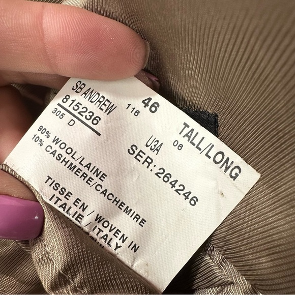 Oak Hall Men's Classic wool cashmere Blazer jacket sz 46L tall classic - Picture 8 of 9